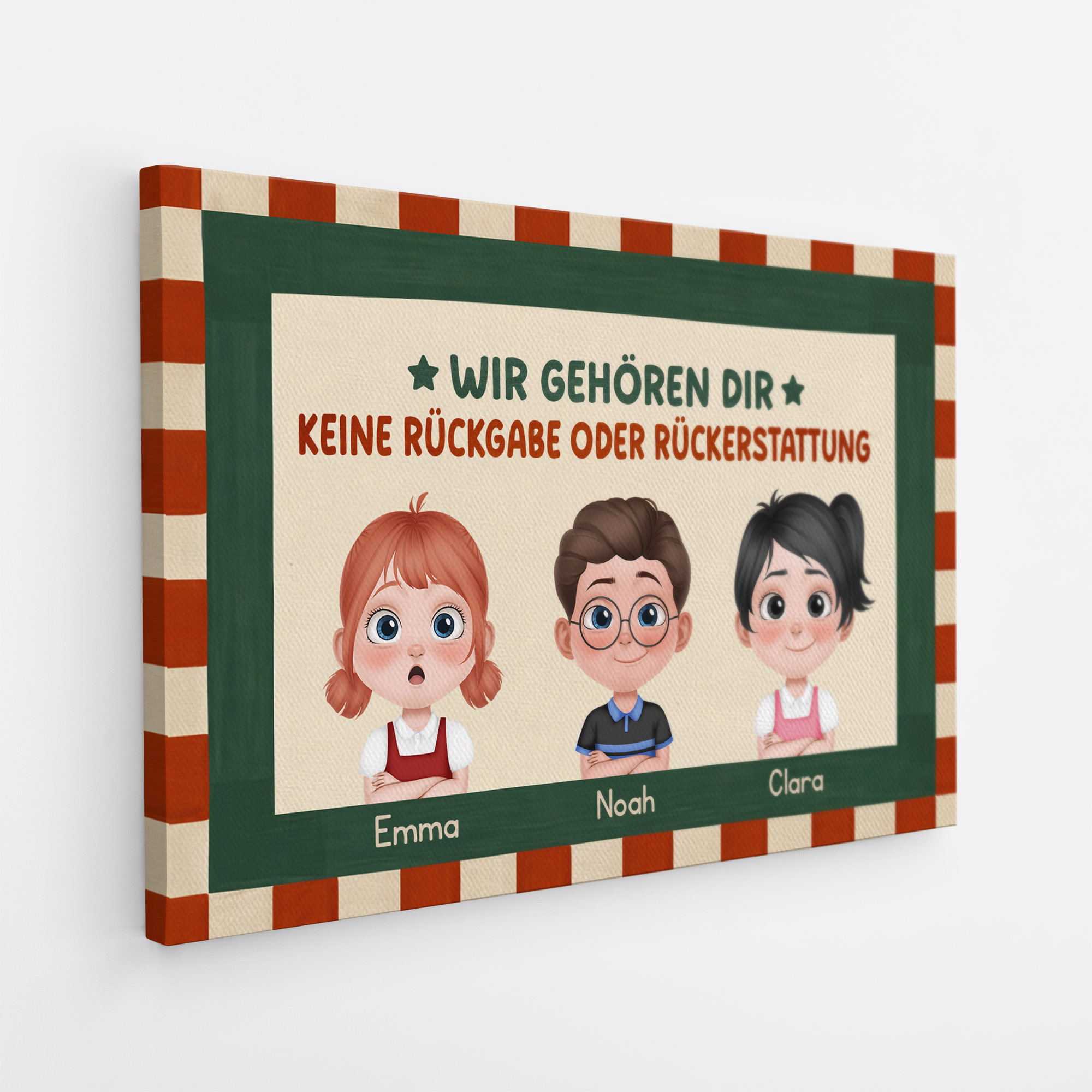 7903CGE2 wir gehoren dir keine ruckgabe oder ruckerstattung personalisiertes geschenk  leinwand mamapapaomaopa 7903c8hma