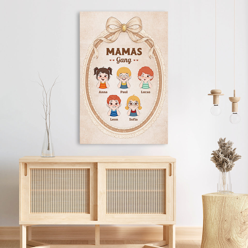 7917CGE3 mamas gang personalisiertes geschenk  leinwand mamaoma vintage rahmen 7917c8xha