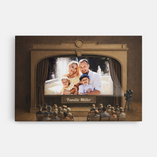 7920CGE1 3d druck effekt familie kino personalisierte geschenke foto  leinwand mamapapa 7920csqci