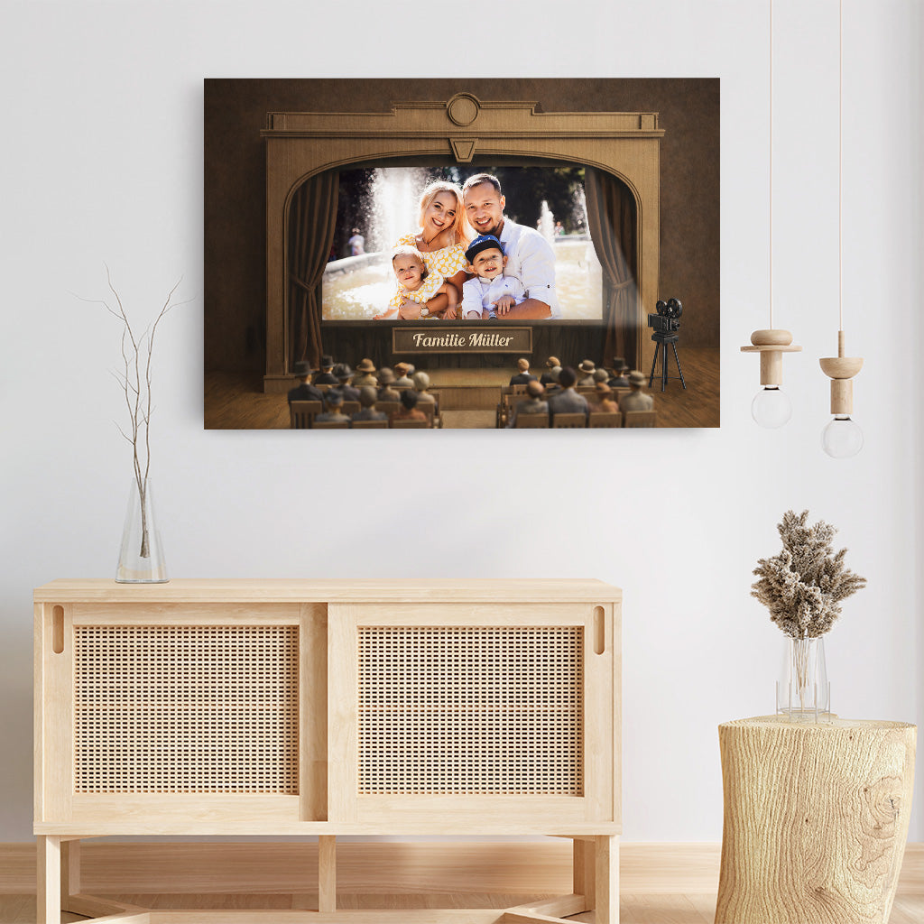 7920CGE3 3d druck effekt familie kino personalisierte geschenke foto  leinwand mamapapa 7920csqci