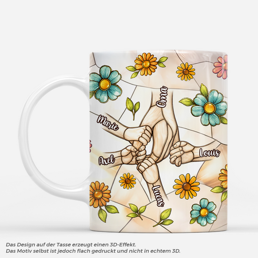 7930MGE1 3d druck effekt handchenhalten personalisiertes geschenk  mamaoma tasse 7930mtxaa