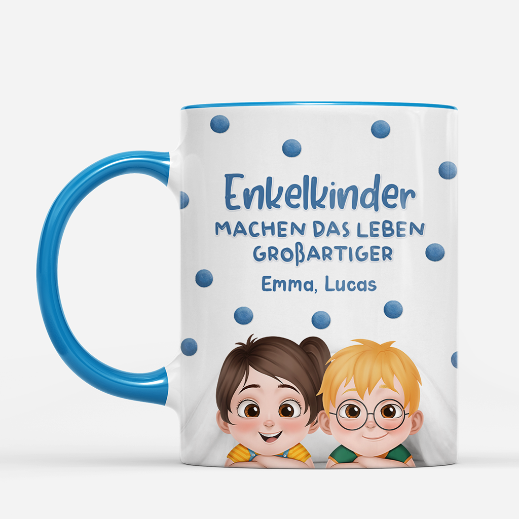 7936MGE2 enkelkinder machen das leben grossartiger personalisiertes geschenk  mamapapaomaopa tasse 7936m8fza
