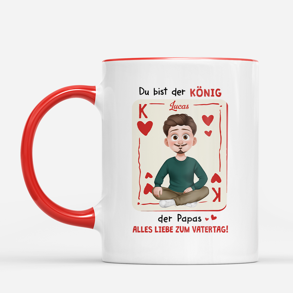 7946MGE2 du bist die konigin der mamas personalisiertes geschenk  mamapapa tasse muttertagvatertag 7946mcfta