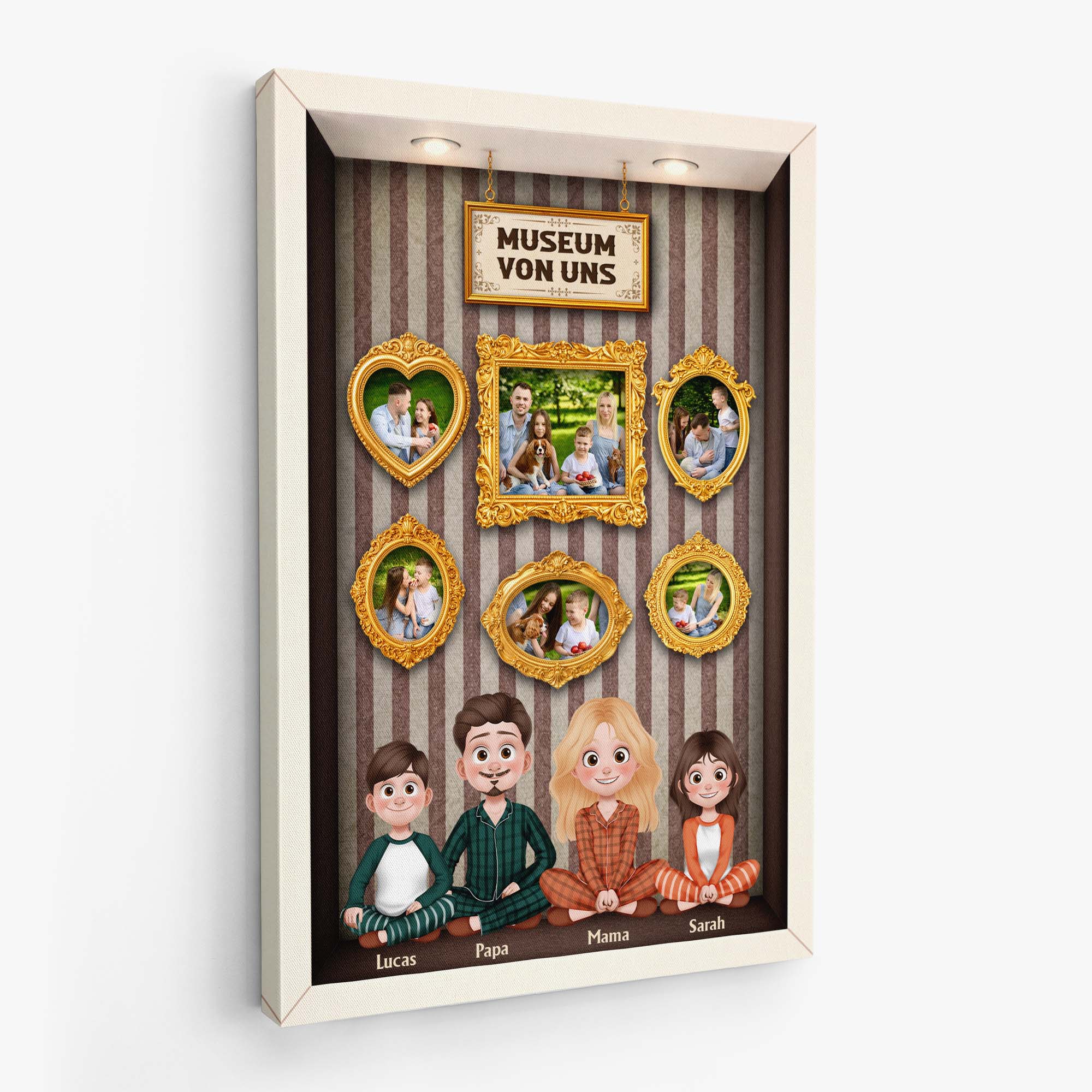 7962CGE2 familie cartoon personalisierte geschenke foto  leinwand familie_ 7962c6vwi