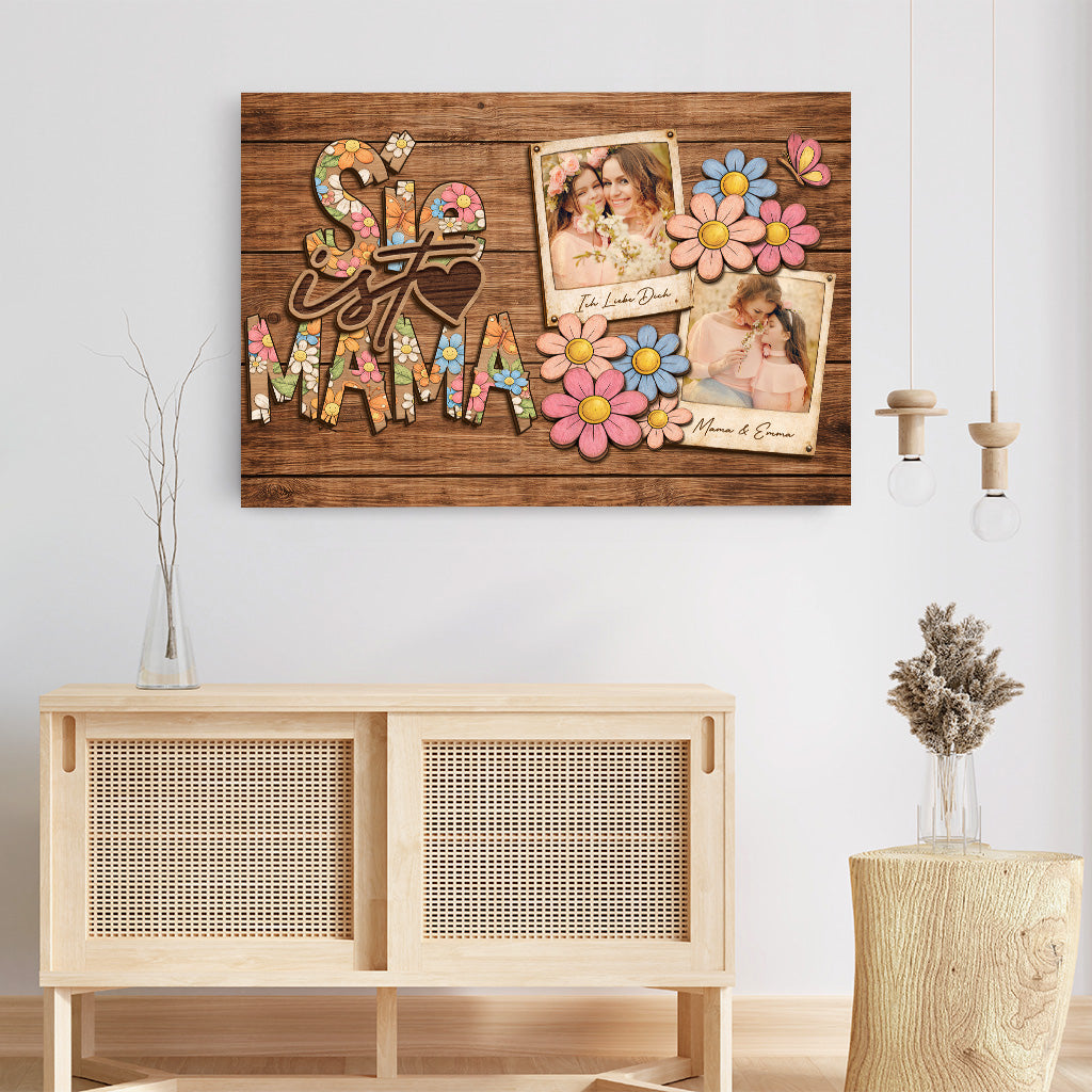 7972CGE3 sie ist mama personalisierte geschenke foto  leinwand mama  oma 7972ctqna