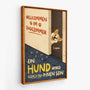 7974CGE2 ein hund wird gleich bei ihnen sein personalisierte hunde geschenke  leinwand 7974ccqmc