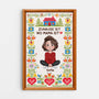 7975CGE1 zuhause ist wo mama ist personalisiertes geschenk  leinwand mama  oma kreuzstich 7975ccvca_1