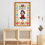 7975CGE1 zuhause ist wo mama ist personalisiertes geschenk  leinwand mama  oma kreuzstich 7975ccvca_3