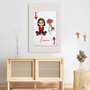7976CGE3 name  blume personalisiertes geschenk  leinwand mama  oma spielkarten 7976ctfna