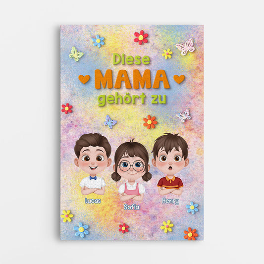 8004CGE1 diese mama gehort zu personalisiertes geschenk  leinwand mama  papa farbspritzer 8004c6kaa