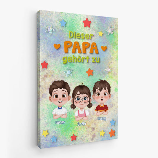 8004CGE2 diese mama gehort zu personalisiertes geschenk  leinwand mama  papa farbspritzer 8004c6kaa