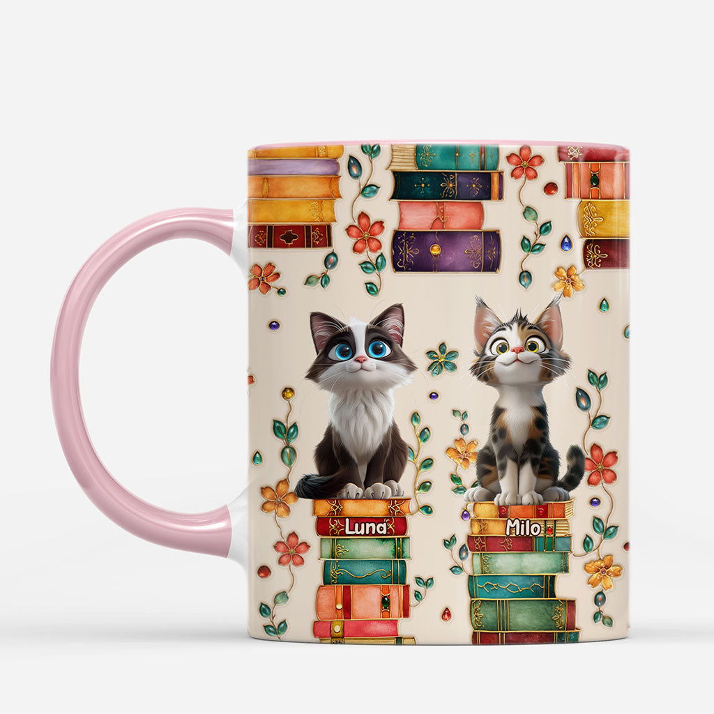8013MGE2 3d druck effekt katze  bucher personalisierte geschenke katze  tasse 8013m6dzd