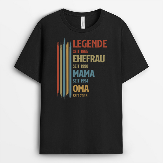 8017AGE1 legende ehefrau mama oma streifen personalisiertes geschenk  oma t shirt 8017a8pha