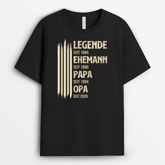 8022AGE1 legende ehemann papa opa streifen weltkarte personalisiertes geschenk  t shirt opa 8022a8phb