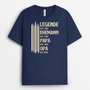 8022AGE2 legende ehemann papa opa streifen weltkarte personalisiertes geschenk  t shirt opa 8022a8phb