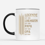 8022MGE2 legende ehemann papa opa streifen weltkarte personalisiertes geschenk  papa tasse 8022m8phb