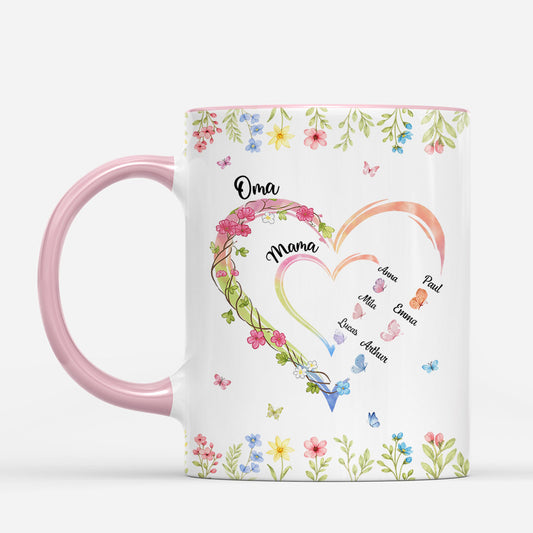 8028MGE1 oma mama kinder herzen kletterpflanzen personalisierte tasse 8028msyca_2