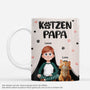 8030MGE1 3d druck effekt katzenpapa  katzenmama pfoten personalisierte geschenke katze  tasse 8030mtkzd