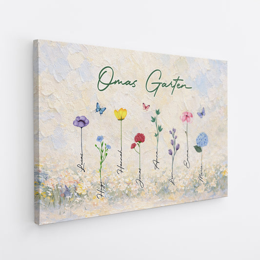 8042CGE2 omas garten impasto personalisiertes geschenk garten  leinwand fur oma  mama 8042ctqta