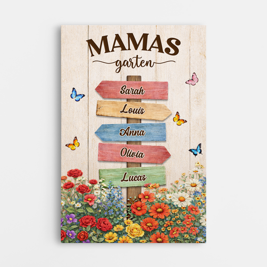 8043CGE1 omas garten personalisiertes geschenk garten  leinwand fur oma  mama wegweiser schilder 8043ctfwa