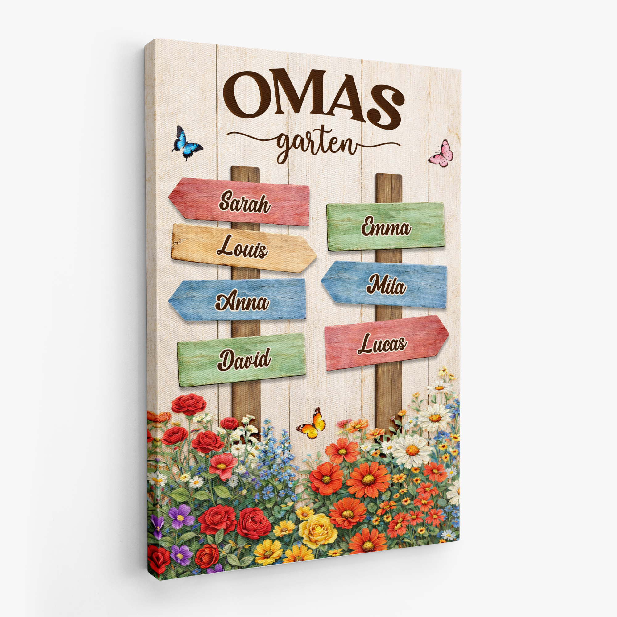 8043CGE2 omas garten personalisiertes geschenk garten  leinwand fur oma  mama wegweiser schilder 8043ctfwa
