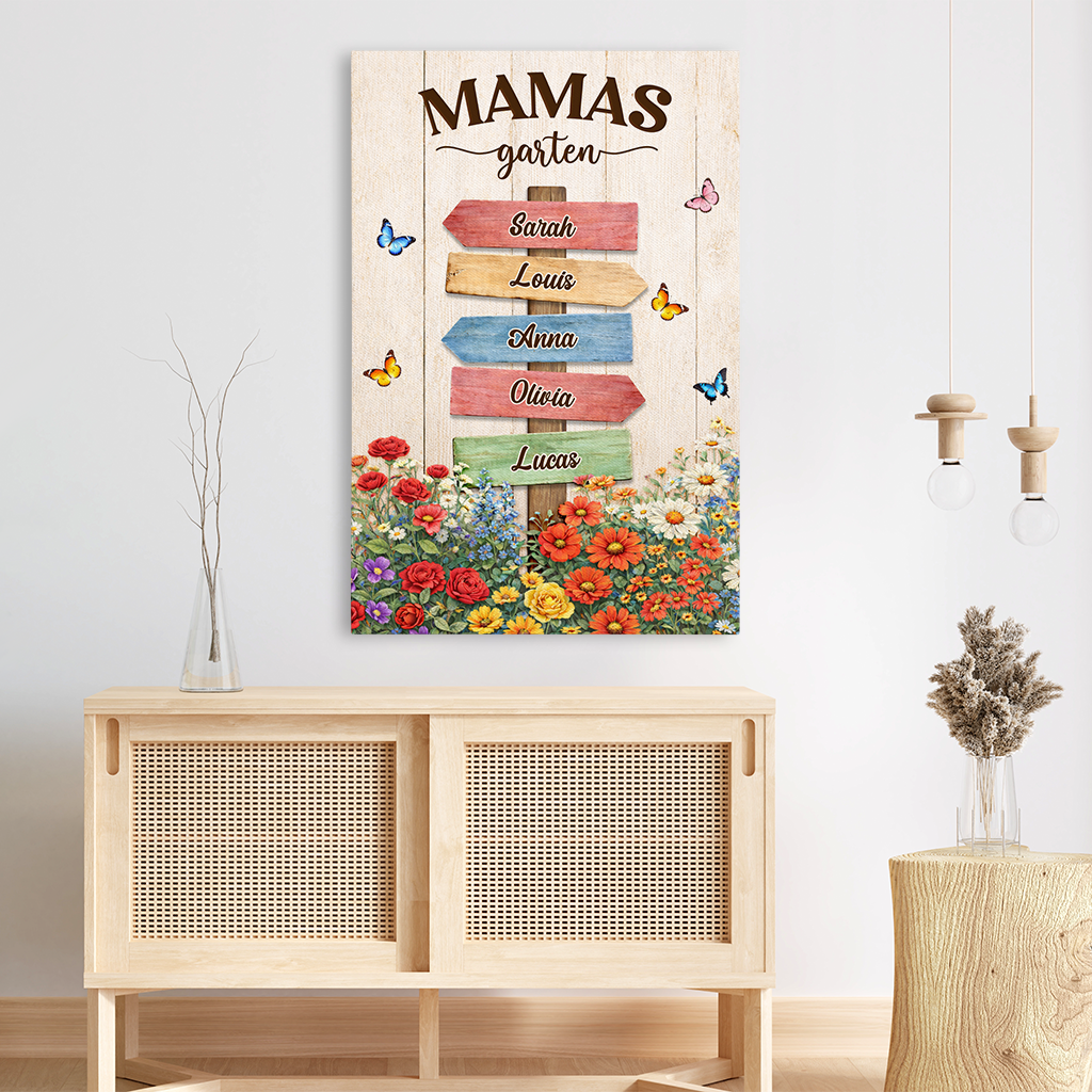8043CGE3 omas garten personalisiertes geschenk garten  leinwand fur oma  mama wegweiser schilder 8043ctfwa
