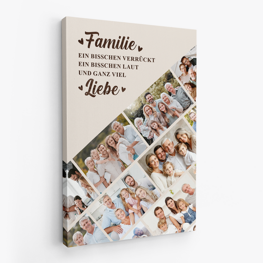 8060CGE2 familie etwas verruckt etwas laut und ganz viel liebe personalisierte geschenke foto  leinwand basic 8060cchhi