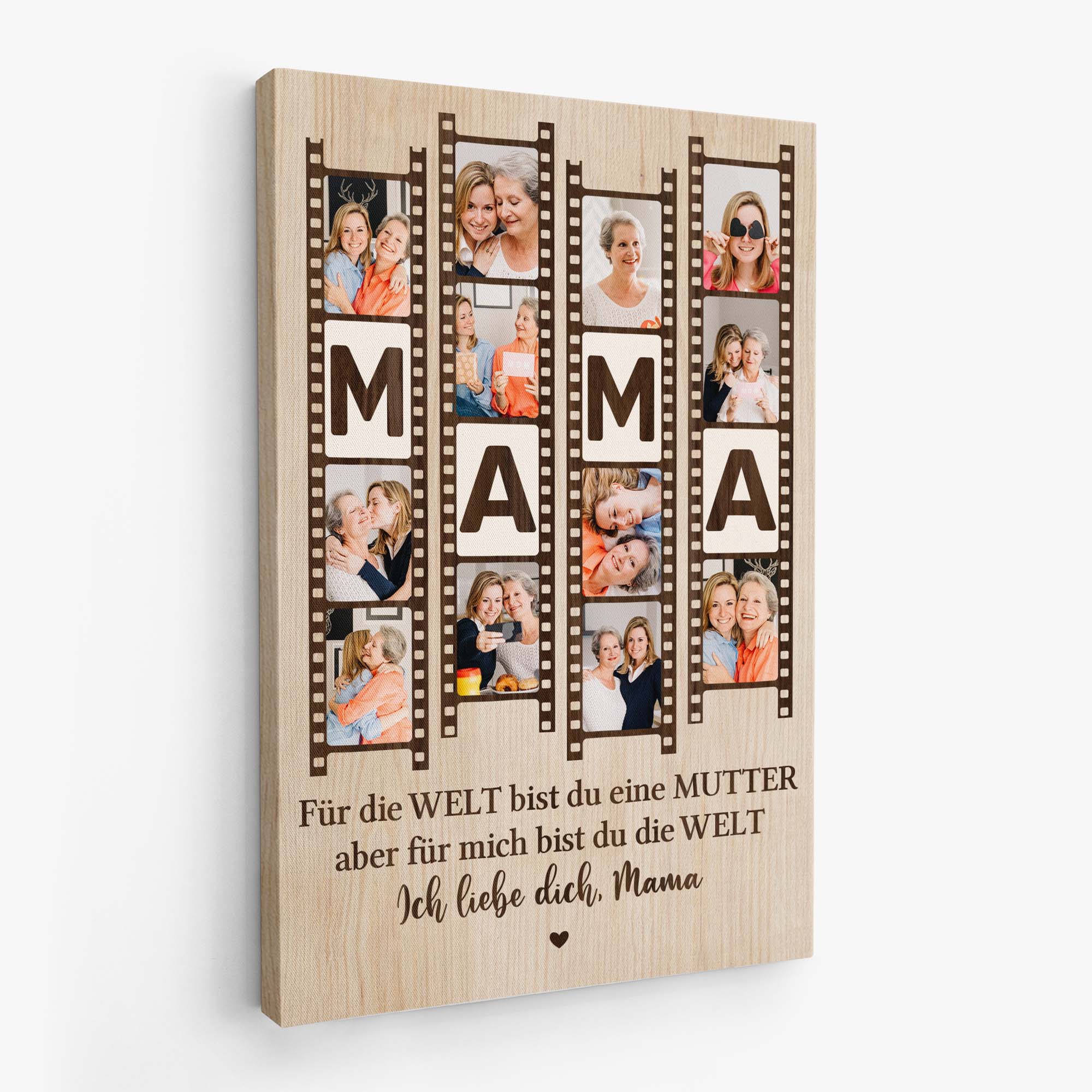 8067CGE1 fur die welt bist du ein papa fur uns bist du die welt personalisierte geschenke foto  leinwand mama  papa rollfilm 8067c3vab_3