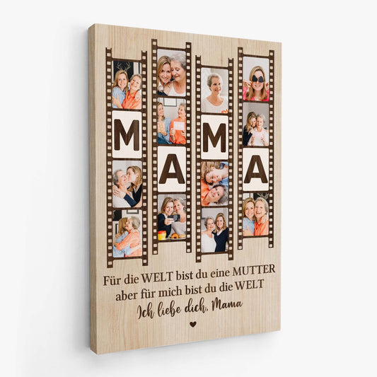 8067CGE1 fur die welt bist du ein papa fur uns bist du die welt personalisierte geschenke foto  leinwand mama  papa rollfilm 8067c3vab_3