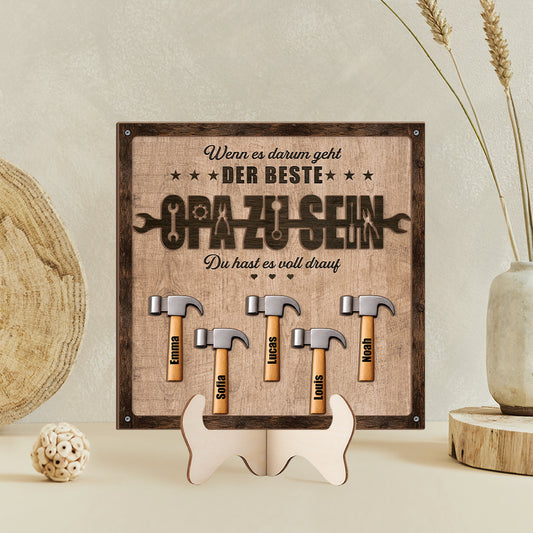 8110QGE2 3d druck effekt wenn es darum geht der beste papa zu sein du hast es voll drauf personalisiertes geschenk  holzaufsteller papaopa 8110qsybb