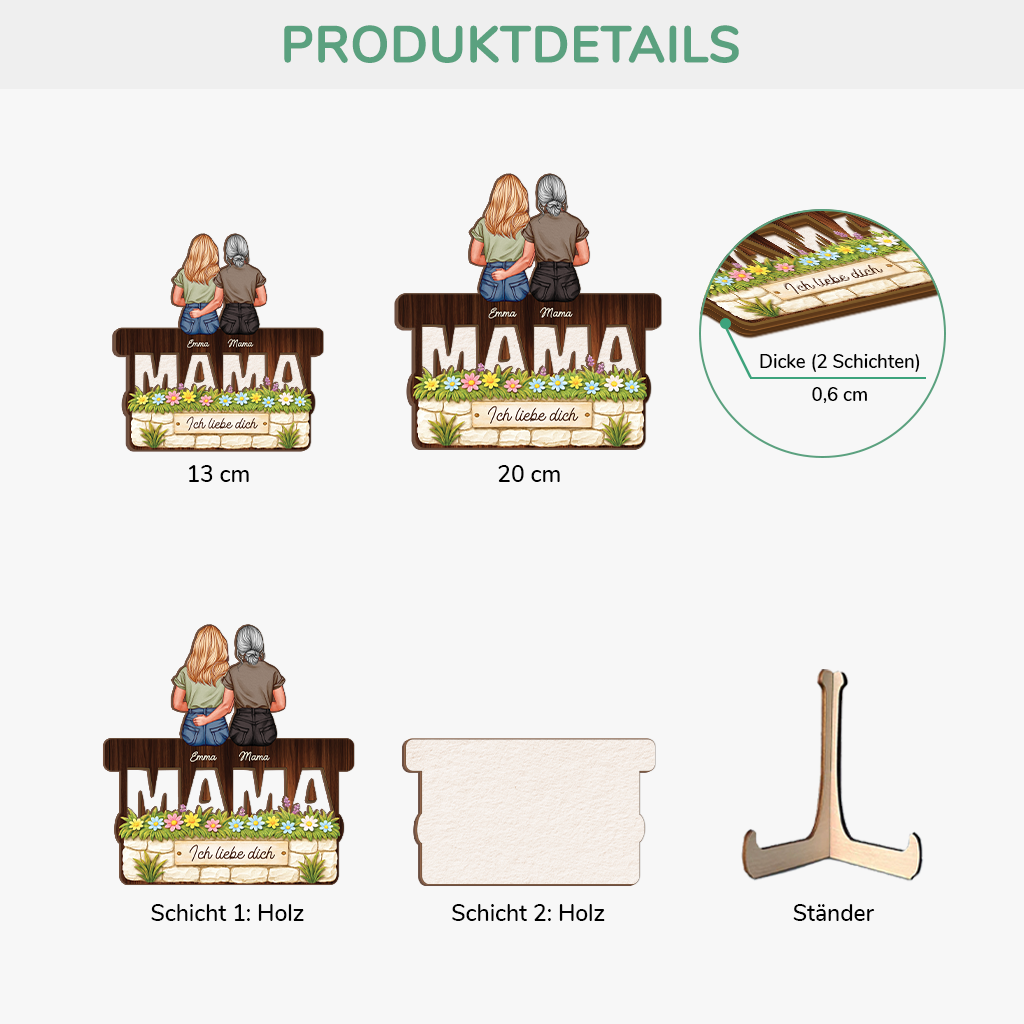 8145QGE3 mama wir lieben dich personalisiertes geschenk  holzaufsteller mamaoma 8145qyna