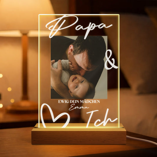 8155LGE1 papa  ich personalisierte geschenke foto  nachtlicht papamama 8155lsymb