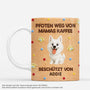 8159MGE1 3d druck effekt pfoten weg von mamas kaffee personalisierte hunde geschenke  tasse 8159mnvwc