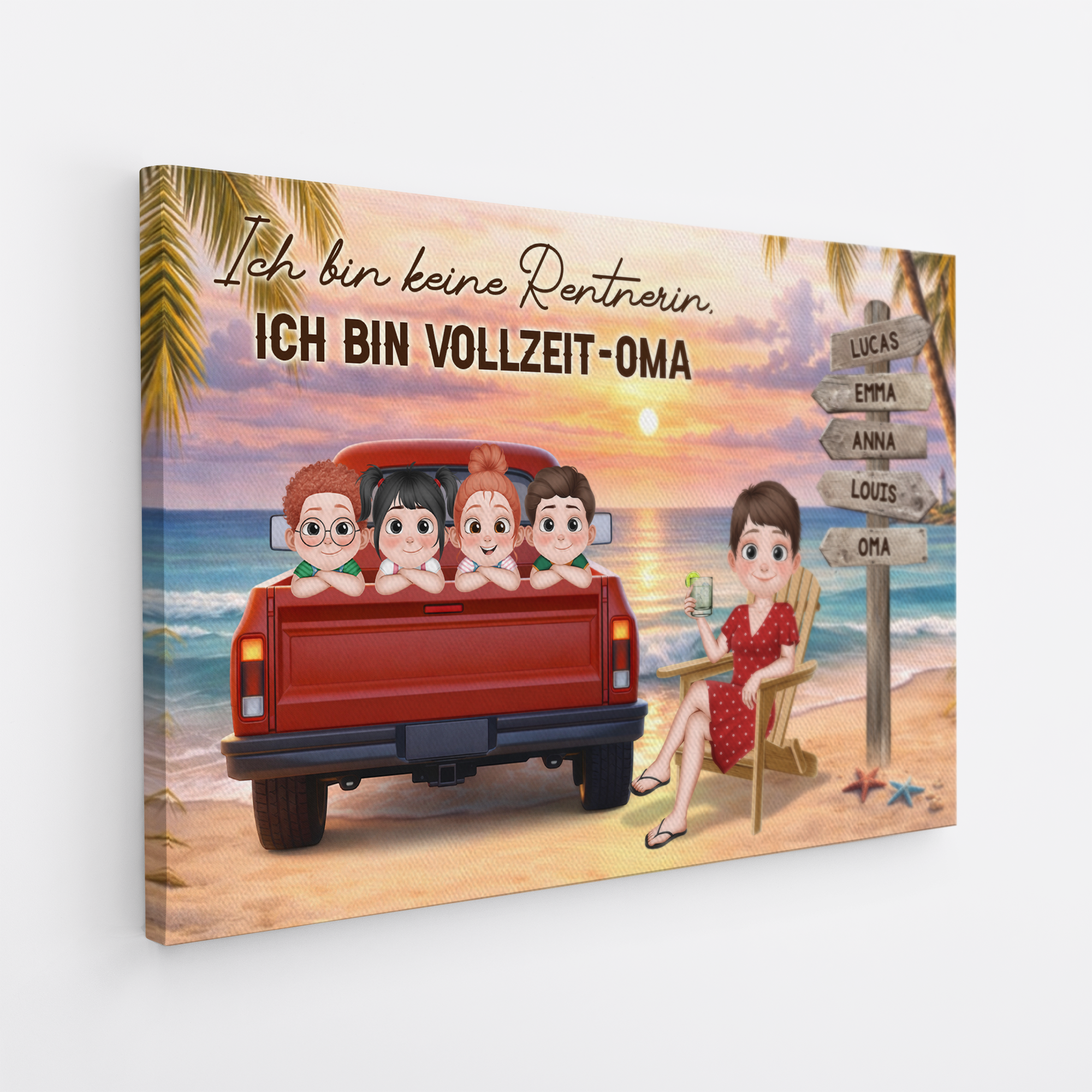 8160CGE2 ich bin kein rentner ich bin vollzeit opa personalisiertes geschenk  leinwand fur omaopa 8160csxwa