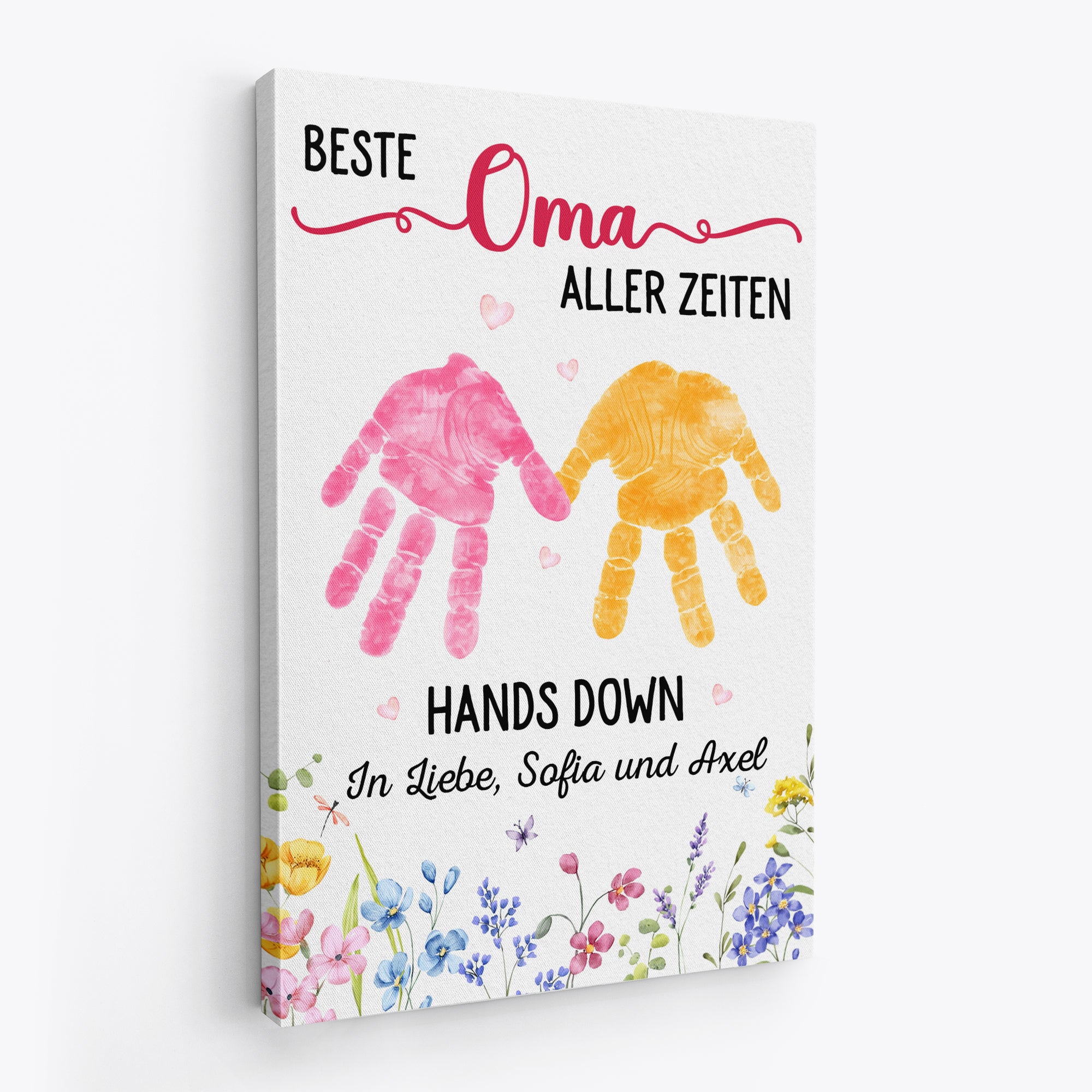 8177CGE2 beste mama aller zeiten handabdruck personalisiertes geschenk  leinwand mama  oma 8177cnpaa