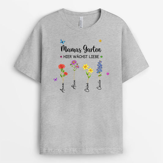 8181AGE2 omas garten hier w_chst liebe personalisiertes geschenk garten  mamaoma t shirt glitzer blumen 8181a8v5a