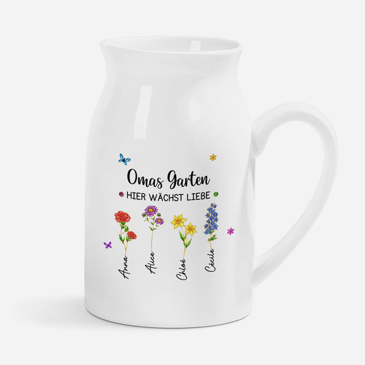 8181OGE1 omas garten hier w_chst liebe personalisiertes geschenk garten  keramik_ vase omamama glitzer blumen 8181o8v5a