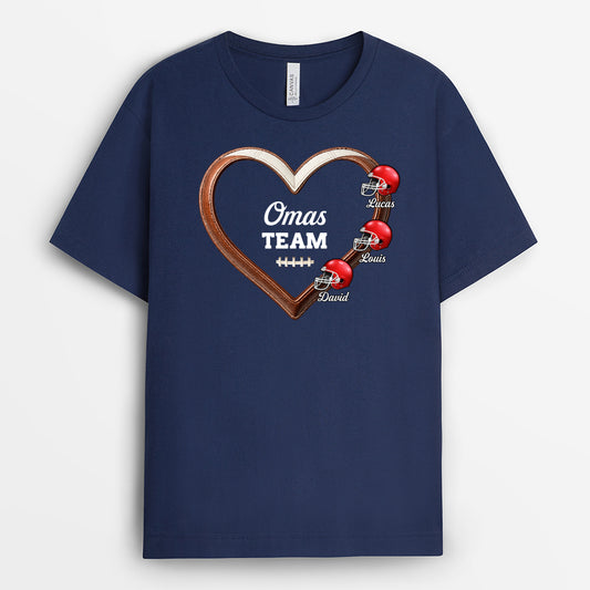 8222AGE2 3d druck effekt american football personalisiertes geschenk  mamaoma t shirt 8222anywa