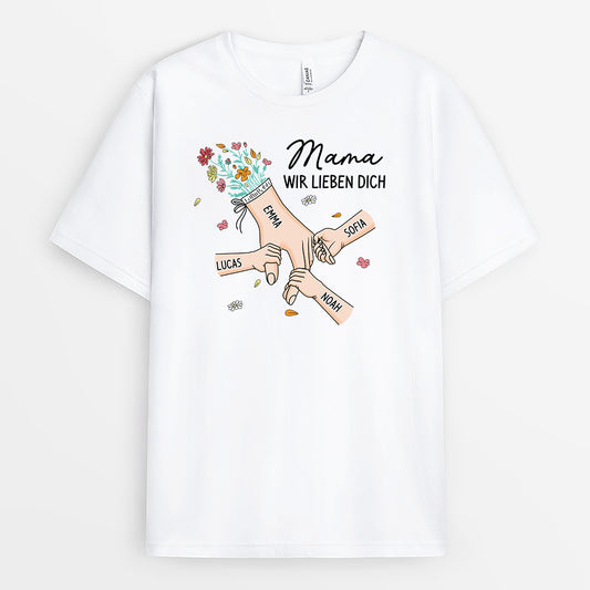 8227AGE1 mama wir lieben dich personalisiertes geschenk  oma mama t shirt 8227a6paa