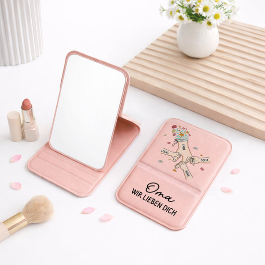 8227AGE2 mama wir lieben dich personalisiertes geschenk  taschenspiegel mama oma 8227aj6paa