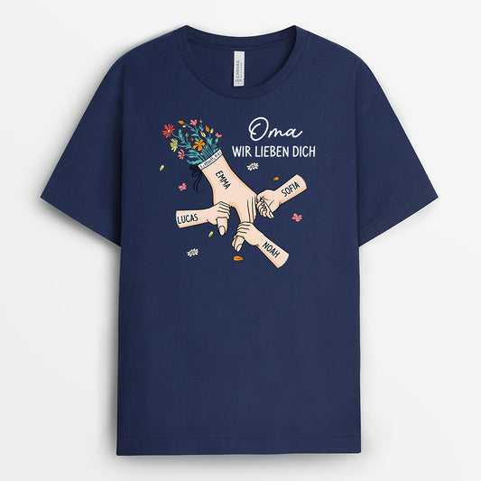 8227AGE2 oma mama wir lieben dich personalisiertes geschenk  mama t shirt 8227a6paa