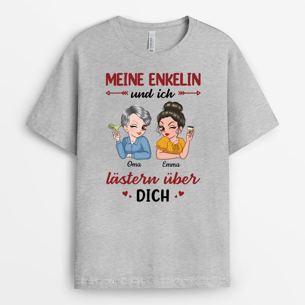 8243AGE2 meine tochter und ich l_stern _ber dich personalisiertes geschenk  oma mama t shirt 8243anvta