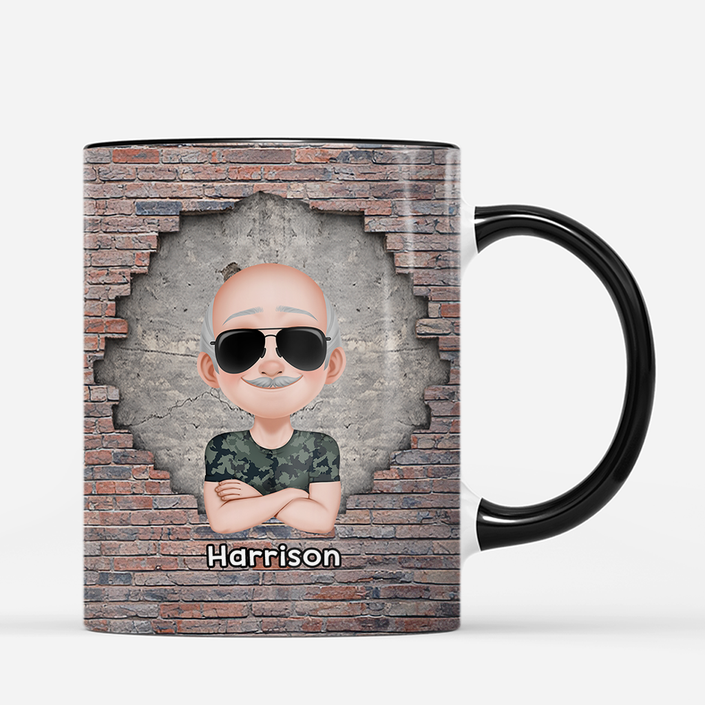 8244MGE3 3d druck effekt papa graffiti personalisiertes geschenk  opapapa tasse 8244mtqhb