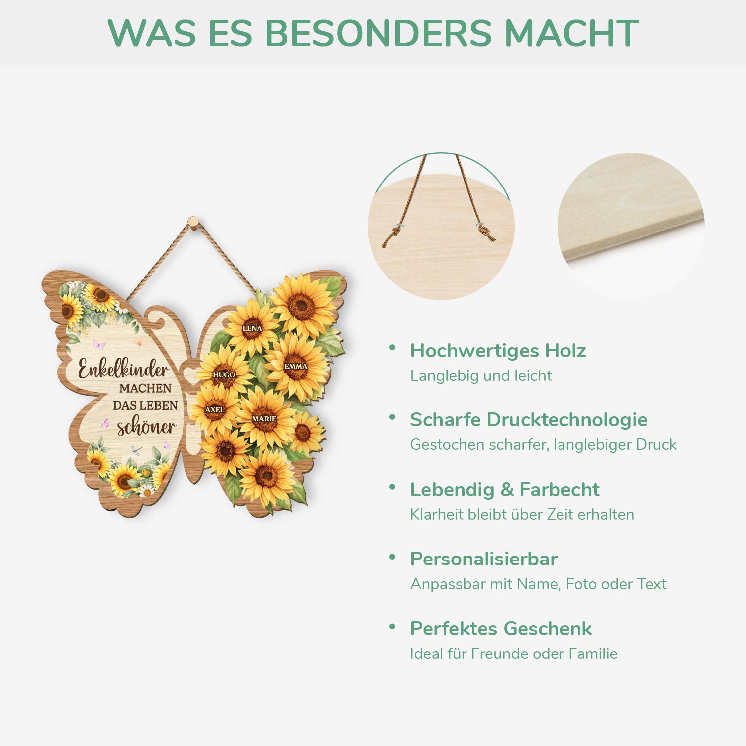 8251QGE4 enkelkinder machen das leben grossartig personalisiertes geschenk  holzschild oma mama 8251qnyza