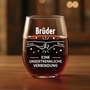 8255IGE1 eine unzertrennliche verbindung personalisiertes geschenk  weinglas ohne stiel schwester bruder 8255iah5e