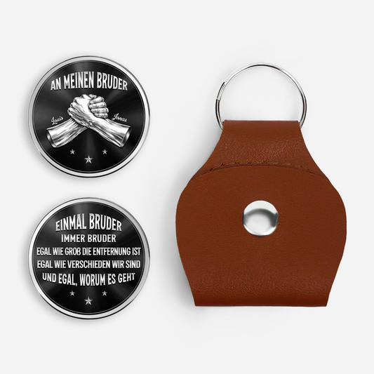 8258AGE1 3d druck effekt einmal bruder immer bruder personalisiert_e geschenke fur manner  pocket hug schlusselanhanger 8258ajsfte