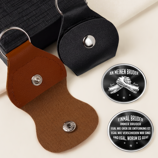 8258AGE2 3d druck effekt einmal bruder immer bruder personalisiert_e geschenke fur manner  pocket hug schlusselanhanger 8258ajsfte