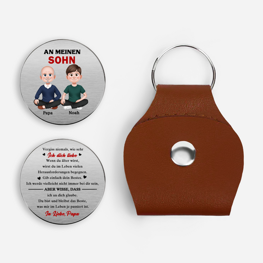 8304AGE1 an meine tochter spruche von papa personalisiertes geschenk  pocket hug schlusselanhanger tochter sohn 8304aj