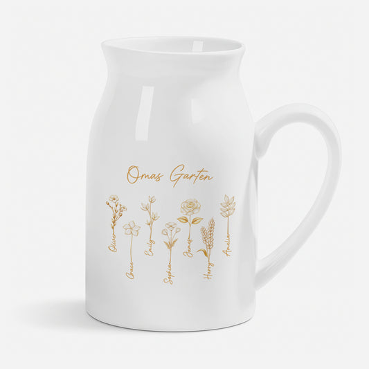8323OGE1 omas garten gold personalisiertes geschenk  vase oma mama aus keramik 8323oty5a