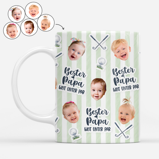 8328MGE1 bester papa weit unter par opa papa tasse personalisieren foto golf 8328msfwb
